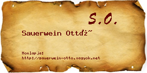 Sauerwein Ottó névjegykártya