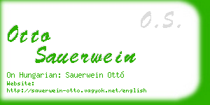 otto sauerwein business card